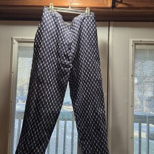 Sag Harbor Womans Blue Geometric Pants